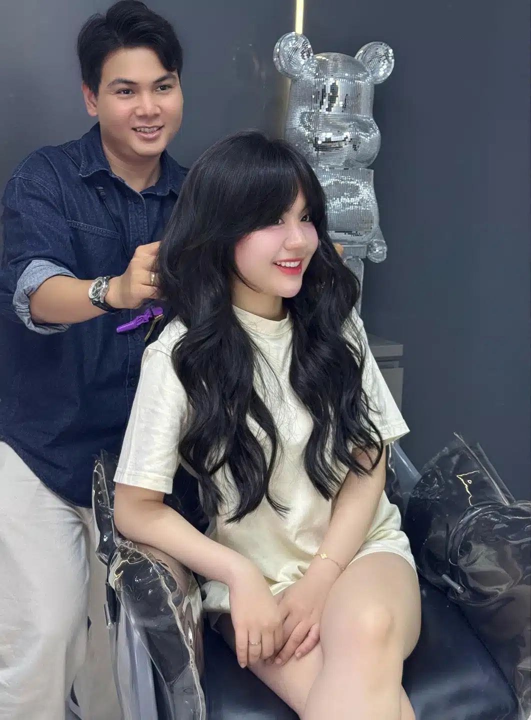 tóc xoăn gợn sóng